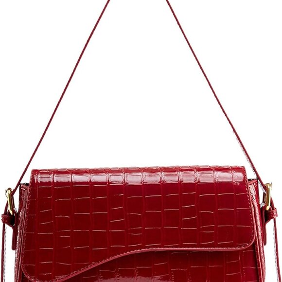 Handbags - Women Small Shoulder Bag Purse Tote Clutch Crossbody Zipper PU Leather